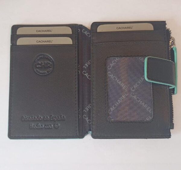 TARJETERO MONEDERO MINI PIEL CACHAREL - Imagen 4